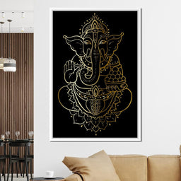 Golden Ganesha - NicheCanvas