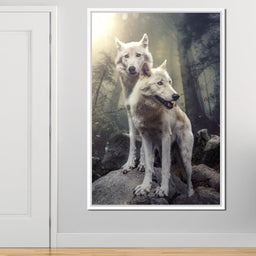 Double Wolves - Zenzdesign - NicheCanvas