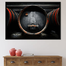 Traditional Wood Barrel - NicheCanvas