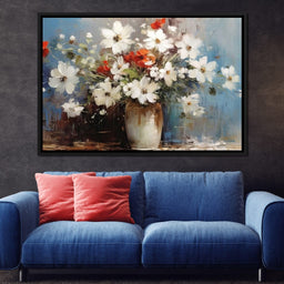 White & Red Flowers - Wildrose Creations - NicheCanvas