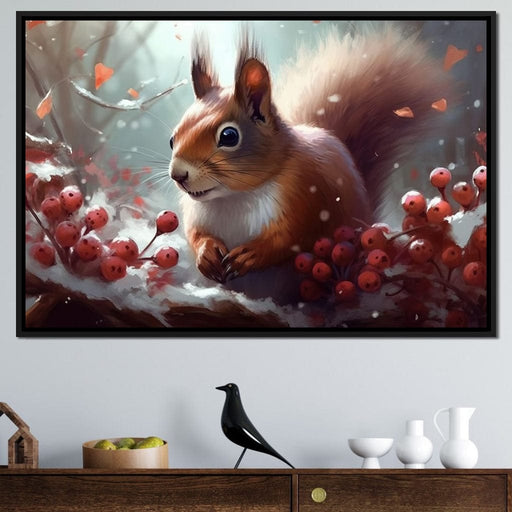 Winter Squirrel - Neal Hackett Canvas Print