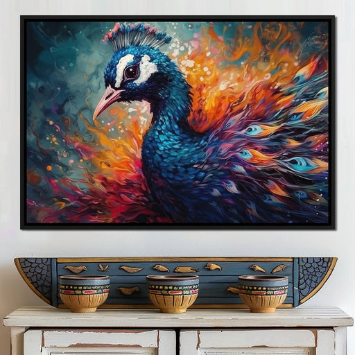 Vibrant Peacock Canvas Print