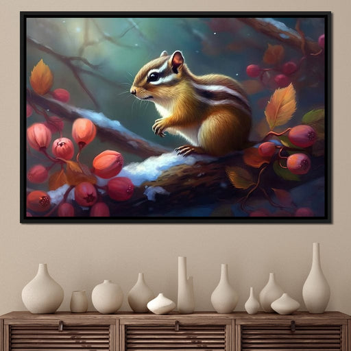 Winter Chipmunk - Neal Hackett Canvas Print