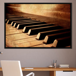Vintage Piano Keys - NicheCanvas