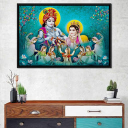 Lord Radha & Krishna Love Song - NicheCanvas