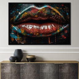 Sensual Womens Lips Graffiti - NicheCanvas