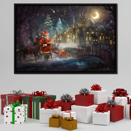Santa Claus on Christmas Eve - NicheCanvas
