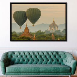 Hot Air Balloon over The Ancient Temples of Bagan - NicheCanvas