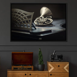 French Horn on the Grand Piano - NicheCanvas