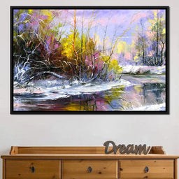 Winter Stream - NicheCanvas