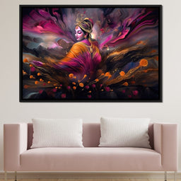 Blissful Krishna - NicheCanvas