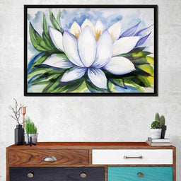 White Lotus Flower - NicheCanvas