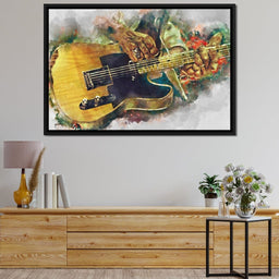 Keith Richards' Electric Guitar - Abraham Szomor - NicheCanvas