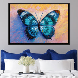 Light Blue Butterfly - NicheCanvas