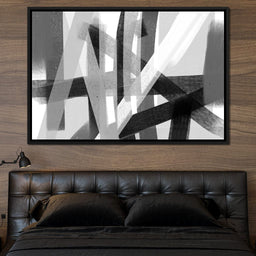Black & White Lines v3 - Andy Brackpool - NicheCanvas