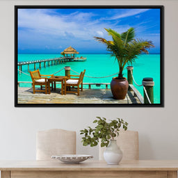 Coffee on the Beach - NicheCanvas