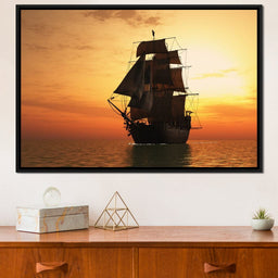 Old Ship At Sea - NicheCanvas