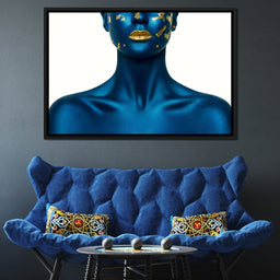 Blue Body Paint - NicheCanvas