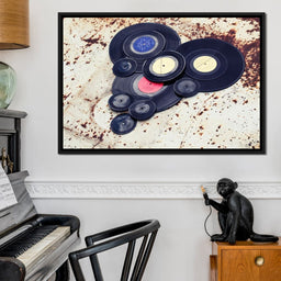 Heart Shaped Vinyl Records - NicheCanvas