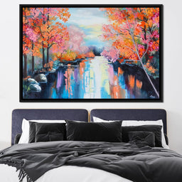 Autumn Stream Pastel - NicheCanvas