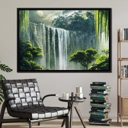 Waterfall in the Jungle - NicheCanvas