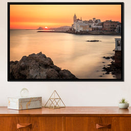 Sunset over Sitges - NicheCanvas