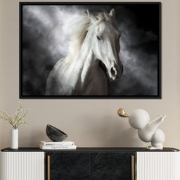 White Stallion - NicheCanvas