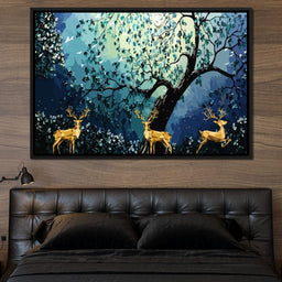 Golden Deer - NicheCanvas