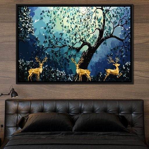 Golden Deers Canvas Print