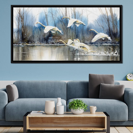 White Swans Canvas Print