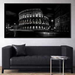 Rome Colosseum at Night - NicheCanvas