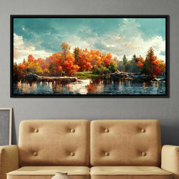 Lakefall Landscape - NicheCanvas