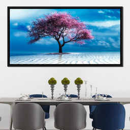Lone Pink Tree - NicheCanvas