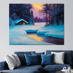 Winter Forest Home - NicheCanvas