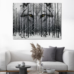 Wolf Winter Woods - Johanjjf - NicheCanvas