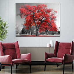 Big Red Tree - NicheCanvas