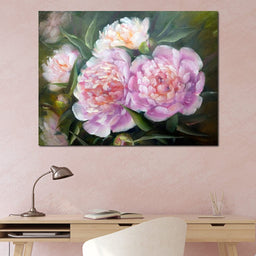 Blooming Peonies - NicheCanvas