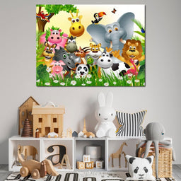 Cute Animals Canvas - NicheCanvas
