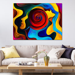 Red Swirl - NicheCanvas