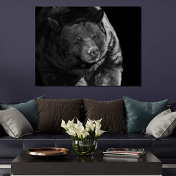 Black and White Bear - NicheCanvas