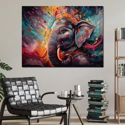 Ganesh Color Splash - NicheCanvas