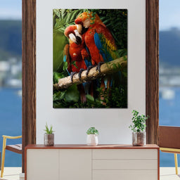 Beautiful Parrots - Milos Karanovic - NicheCanvas