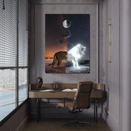 Lion Lune - Natacha Einat - NicheCanvas