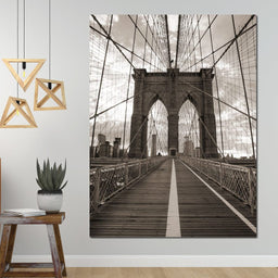 Brooklyn Bridge in Black & White - NicheCanvas