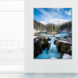 Snowy Sunwapta Falls - Lucas Moore - NicheCanvas