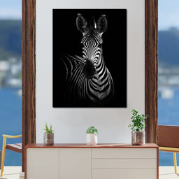 Black and White Zebra - NicheCanvas