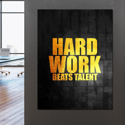 Hard Work Beats Talent - ABConcepts - NicheCanvas