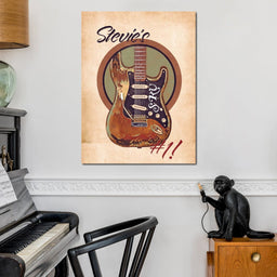 Stevie Ray Vaughan's Guitar Retro - Abraham Szomor - NicheCanvas