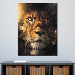 Lion Hiding - Zenzdesign - NicheCanvas