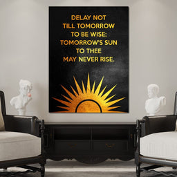 Delay Not Wisdom - ABConcepts - NicheCanvas